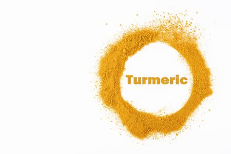 Curcuma longa - Organic turmeric powderの写真素材