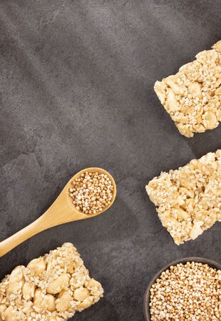 Amaranth seeds with cereal bars - Amaranthusの写真素材