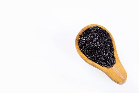 Oryza sativa - Organic Raw Black Riceの写真素材