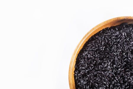 Oryza sativa - Organic Raw Black Riceの写真素材