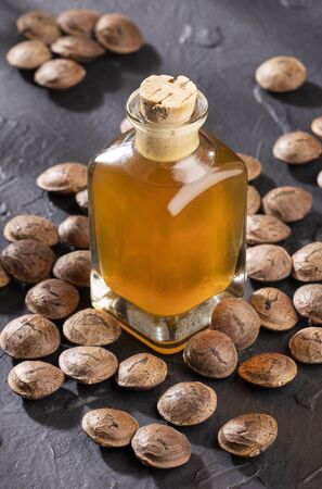 Oil and seeds fruit of sacha - Peanut Inchi - Plukenetia volubilisの写真素材