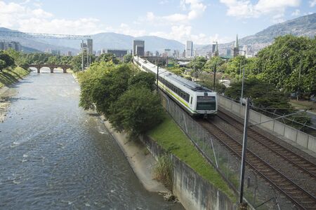 Medellin, Antioquia / Colombia - August 03, 2017. Metro mass transit in the city