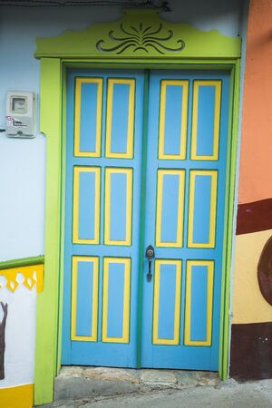Guatape, Antioquia / Colombia - February 02, 2020. It is one of the most colorful towns in Colombia, it reflects it in the form of baseboards and streets full of life.のeditorial素材