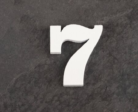 Number 7 - Blank figure on gray backgroundの写真素材