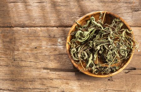 Dry leaves of lemon verbena - Aloysia citrodoraの写真素材