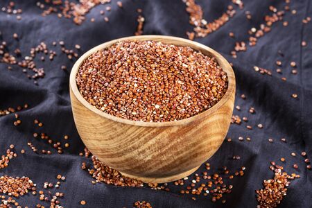 Chenopodium quinoa - Red seeds of organic quinoaの写真素材