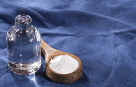 Baking soda and vinegar - Text spaceの写真素材