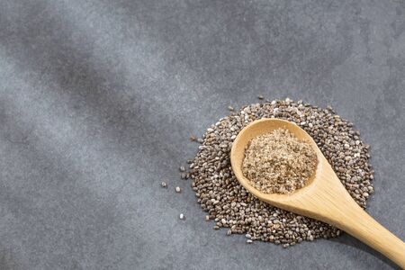 Ground chia seeds - Salvia hispÃ¡nicaの写真素材