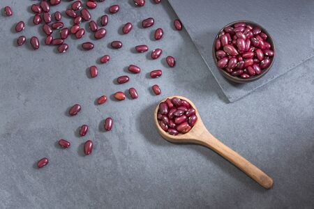 Raw red bean. Top view - Phaseolus vulgaris