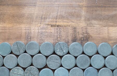 Spirulina in pills - Spirulinaの写真素材