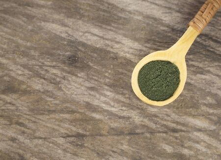 Spirulina powder dietary supplementの写真素材