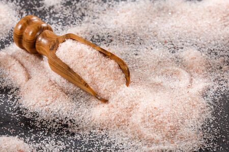 Fine pink salt from the Himalayaの写真素材
