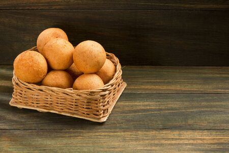 Traditional Colombian buÃ±uelo - Deep Fried Cheese Bread