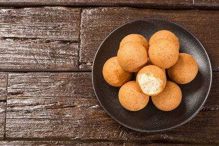 Traditional Colombian buÃ±uelo - Deep Fried Cheese Bread