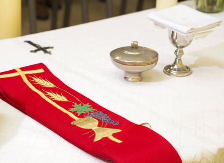 Stole of the Christian priest - Liturgical garmentの写真素材