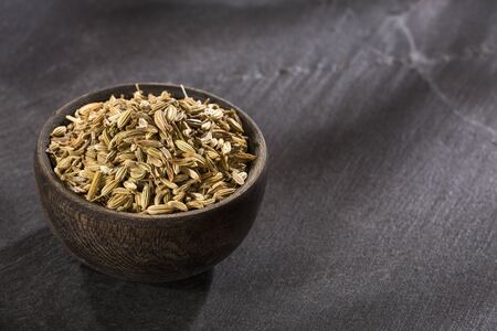 Dry organic fennel seeds - Foeniculum vulgareの写真素材