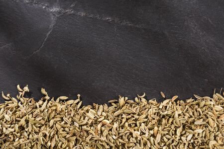 Dry organic fennel seeds - Foeniculum vulgareの写真素材