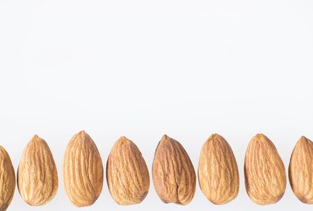 Tasty almonds nuts - Prunus dulcisの写真素材