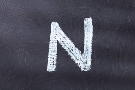 Letter N - Hand drawn alphabet fontの写真素材
