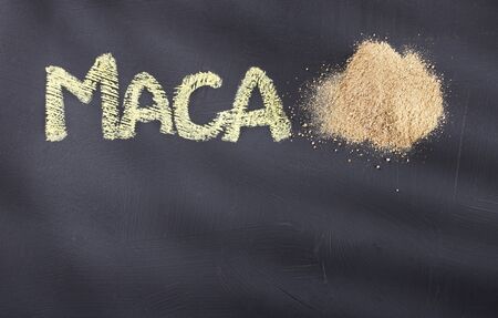 Lepidium meyenii - Organic maca powderの写真素材