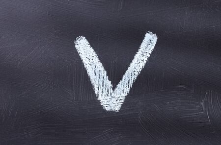 Letter V - Hand drawn alphabet fontの写真素材