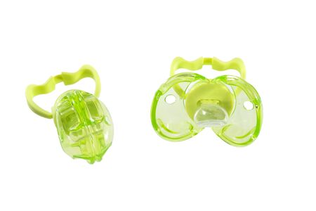 Green silicone baby with protector - White background