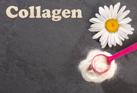 Hydrolyzed collagen - strengthening and improving the health of cartilage and tendons.の写真素材