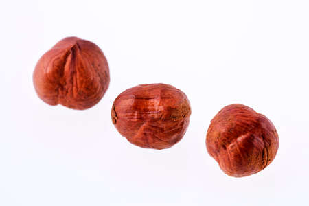 Hazelnut nuts, organic dry fruit - Corylus avellana.