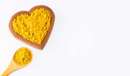 Curry powder in a heart shaped bowl