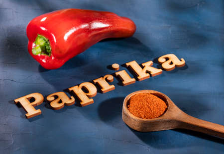 Capsicum annuum - Organic red paprika powderの写真素材