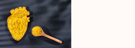 Yellow curry powder to keep your heart healthyの写真素材