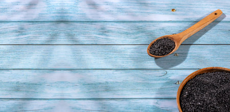 Granulated Activated Carbon for Water Filter - Text Spaceの写真素材