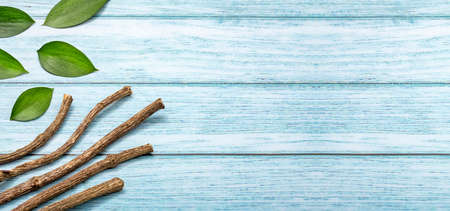 Medicinal Valerian acts as a sedative agent, relaxing the nervous system - Valeriana officinalisの写真素材