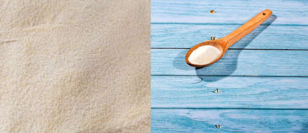 Organic gelatin powder also called hydrolyzed collagenの写真素材