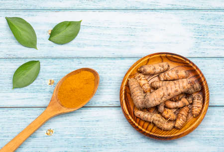 Organic turmeric roots - Curcuma longa. Healthy food