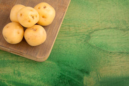 Solanum phureja - Organic yellow creole potatoの写真素材