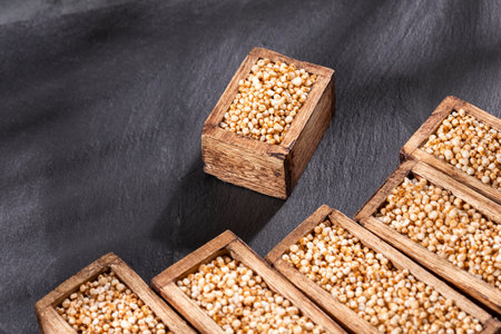 Popped amaranth, gluten free high protein cereal - Amaranthus