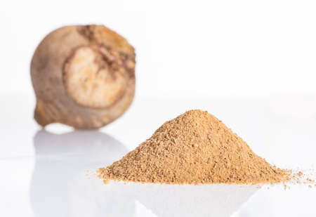 Lepidium meyenii - Maca root or Peruvian ginsengの写真素材