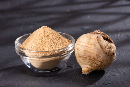 Lepidium meyenii - Maca root or Peruvian ginsengの写真素材