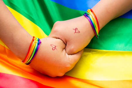 Medellin, Antioquia - Colombia. July 04, 202. The streets of the city were filled with joy and color with the LGBTI pride march.のeditorial素材