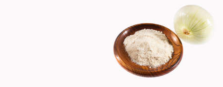 Allium cepa - Dried white onion powderの写真素材