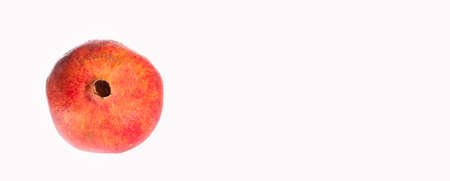 Pomegranate fresh fruit - Punica granatum. White backgroundの写真素材