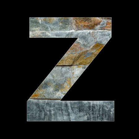 Alphabet letter Z - Rustic stone backgroundの写真素材