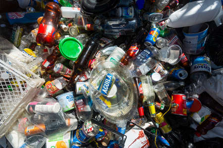Angostura, Antioquia. Colombia - September 26, 2021. Plastic bottles in recyclingのeditorial素材