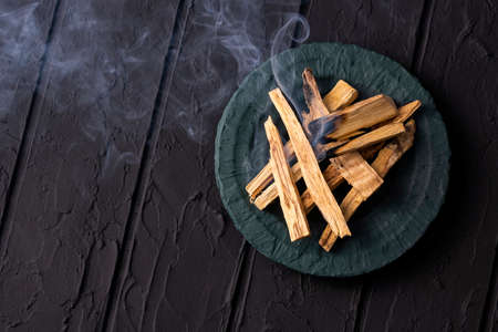 Palo santo - Bursera graveolens. Text spaceの写真素材