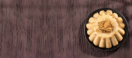 Colombian dessert natilla traditionally served during Christmasの写真素材