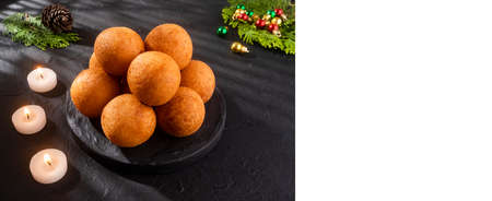 BuÃ±uelos, Colombian christmas cuisine - Deep fried cheese bread.の写真素材