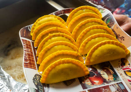 Fried empanadas, typical Colombian food - Delicious recipe