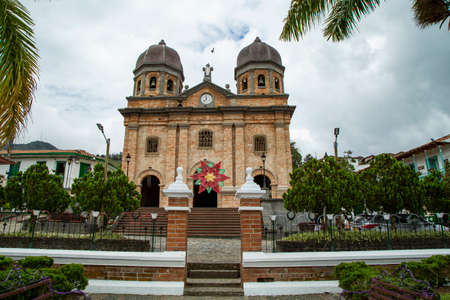 ConcepciÃ³n, Antioquia - Colombia - December 27, 2021. Our Lady of the Immaculate Conception Parish, church of catholic worshipのeditorial素材