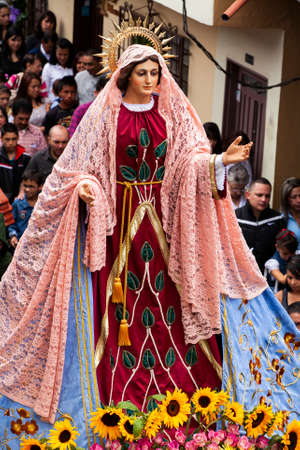 El Retiro, Antioquia - Colombia - April 06, 2012. Traditional Holy Week procession, on Good Friday